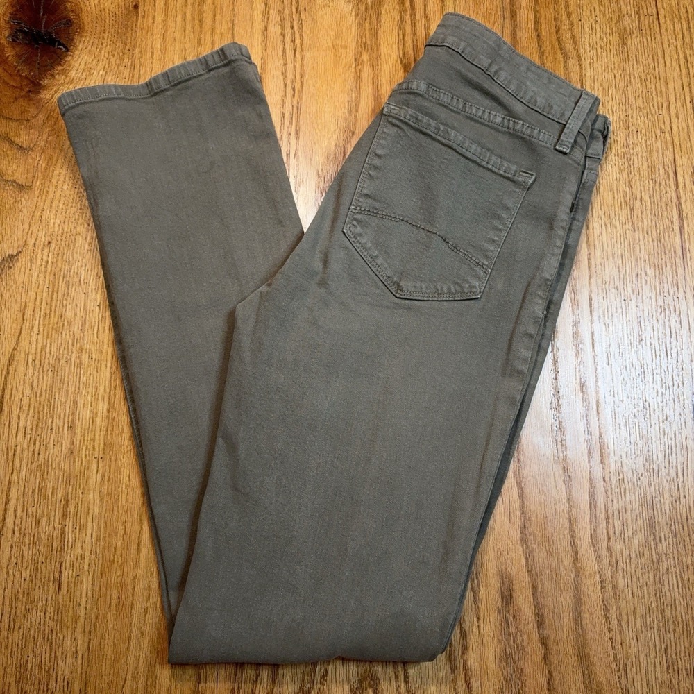 Not Your Daughters Jeans Womens 6 (28X32) Green Straight Leg Mid Rise Denim NYDJ